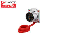 25A CNLINKO M24 Male Female Cable Connector Waterproof 4 Pin Circular Connector